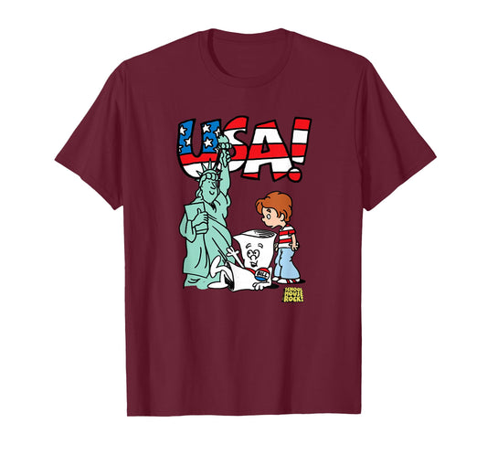 Schoolhouse Rock USA Flag Statue of Liberty and Bill TV Show T-Shirt