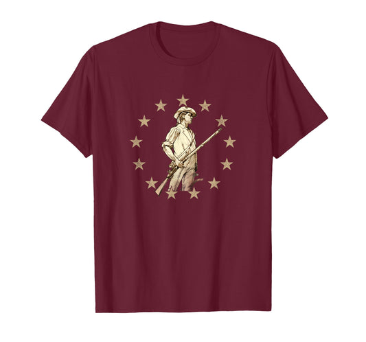Concord Minuteman Drawing T-Shirt