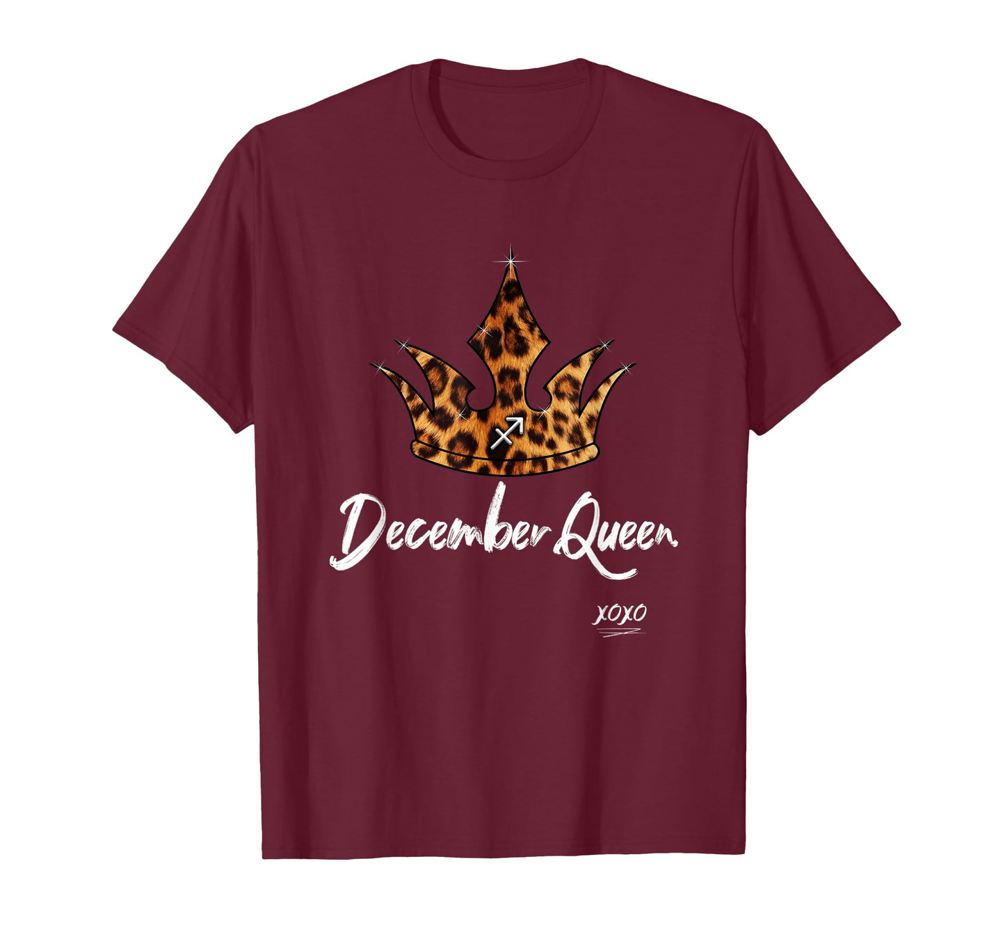 Leopard Crown December Queen Zodiac Sign Sagittarius Gifts T-Shirt