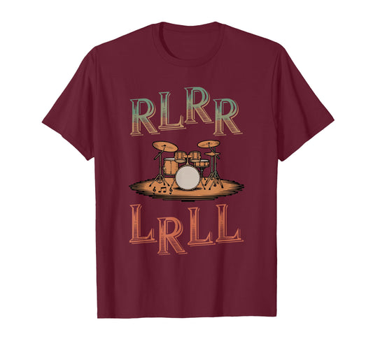 RLRR LRLL Drum Drumming Music Instrument Drummer T-Shirt
