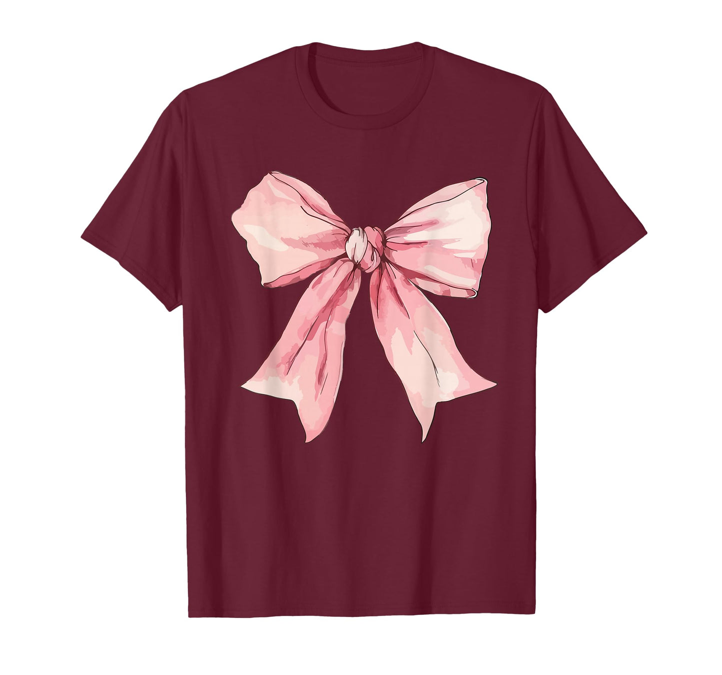 Cute Pink Coquette Bow for Women Girls Pink Coquette Bow T-Shirt