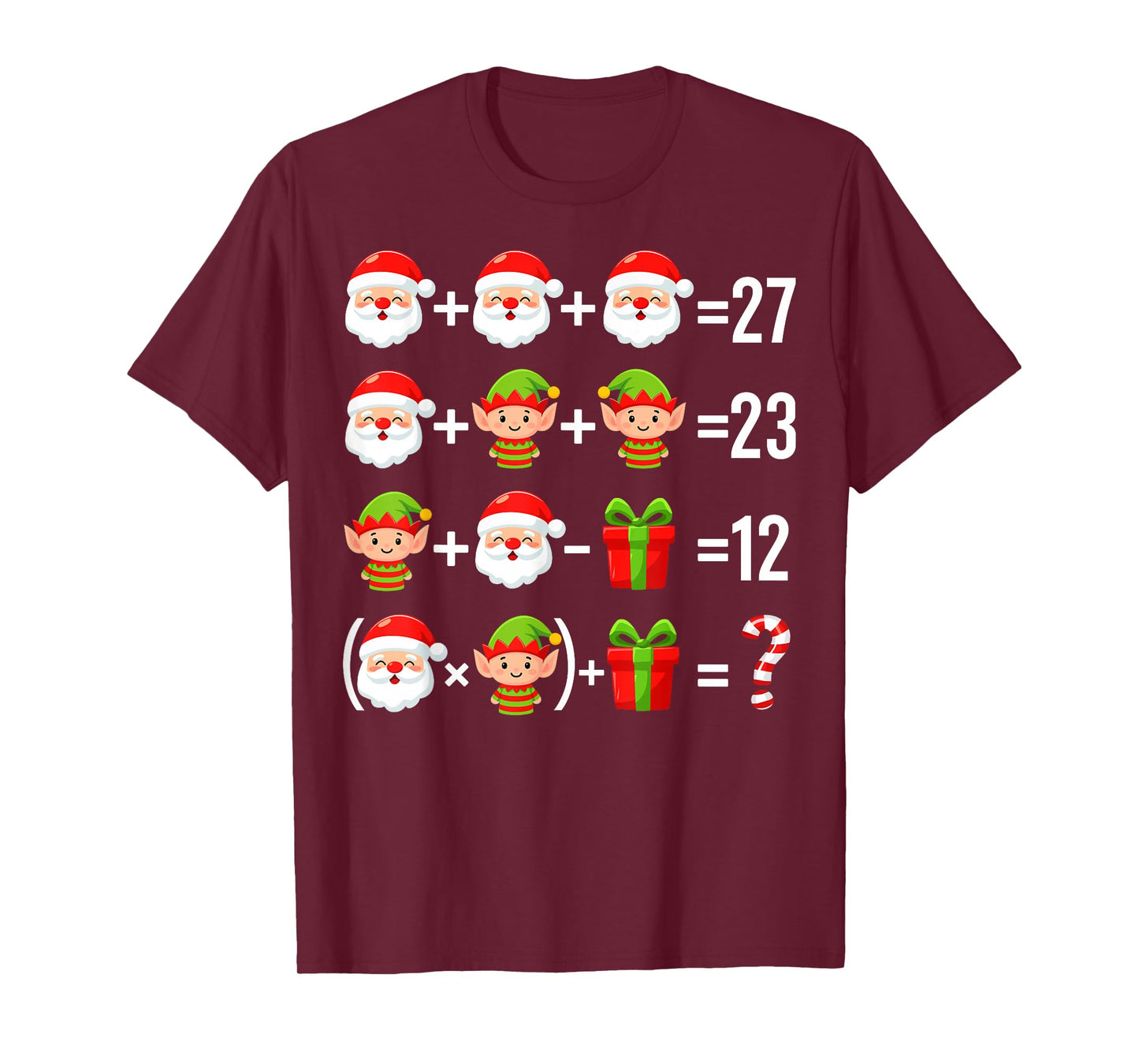 Funny 67 Meme Santa Math Teacher Christmas Six Seven Gift T-Shirt