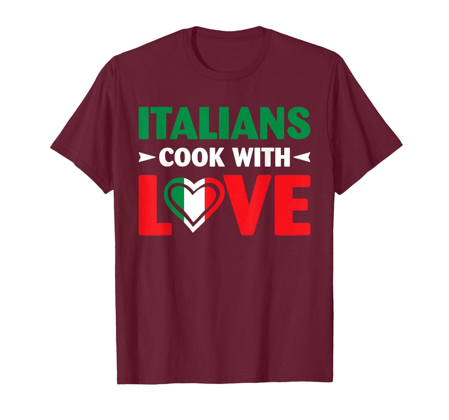 Cook With Love Italian Chef Funny Sayings Quotes T-Shirt
