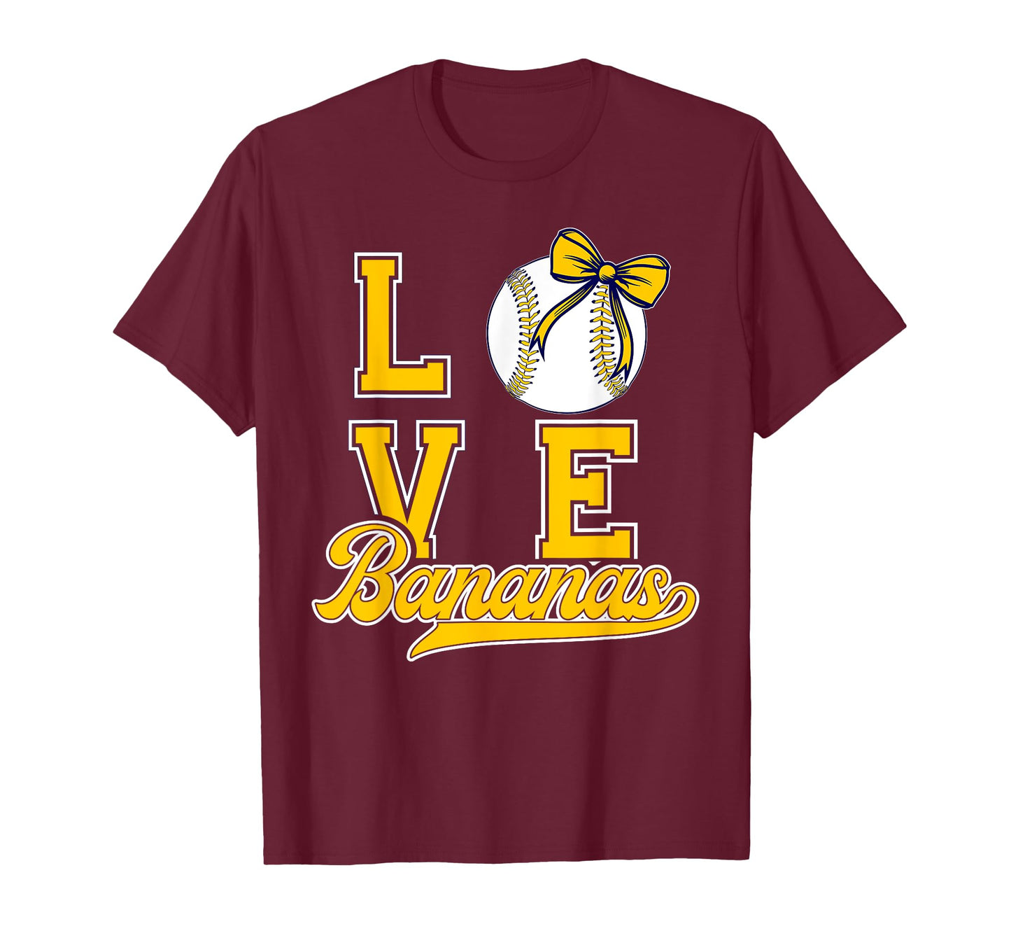 Retro Bananas Coquette Bow Banana Lovers for Men Kids Women T-Shirt