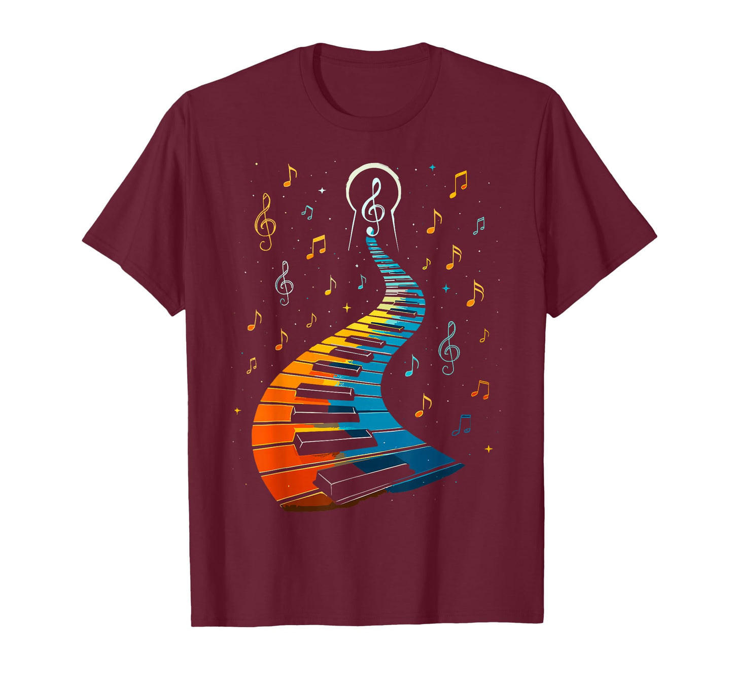 Piano Keyboard Keys Music Notes Pianist T-Shirt