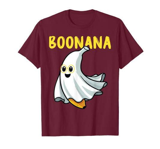 Cute Boonana Ghost Funny Banana Halloween Men Women Kids T-Shirt
