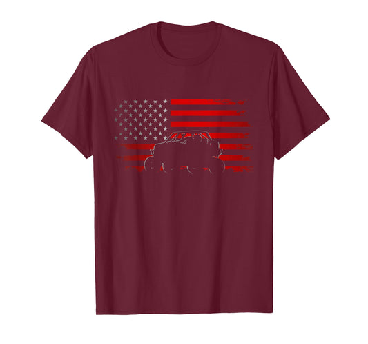 American Flag Quad ATV Apparel - Off Road ATV T-Shirt Small