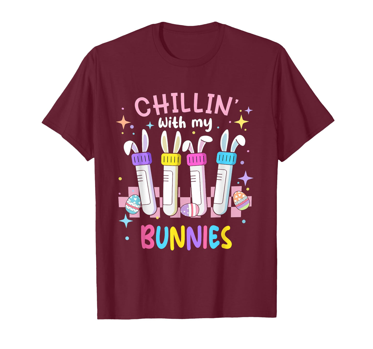 Chillin With My Bunnies Easter Phlebotomist Nurse Phleb Tech T-Shirt