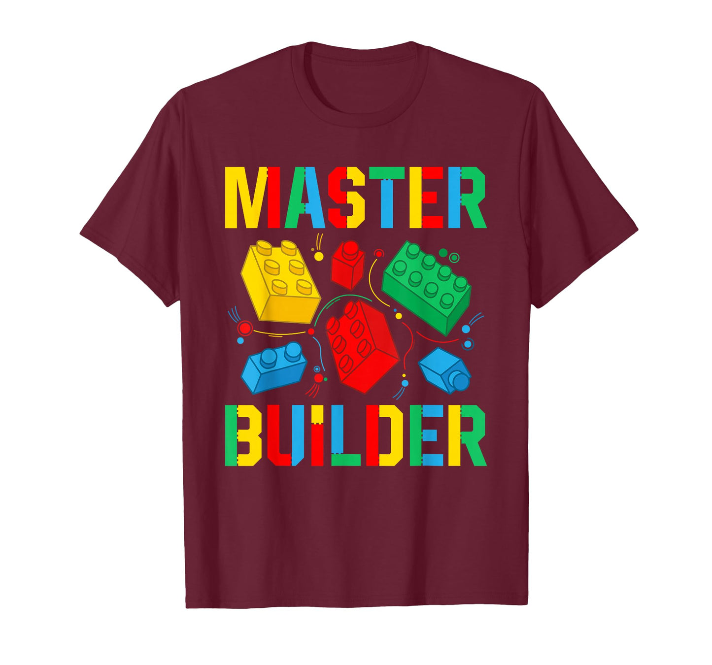 Master Builder Kids Building Blocks Brick Toy Master Builder T-Shirt Small