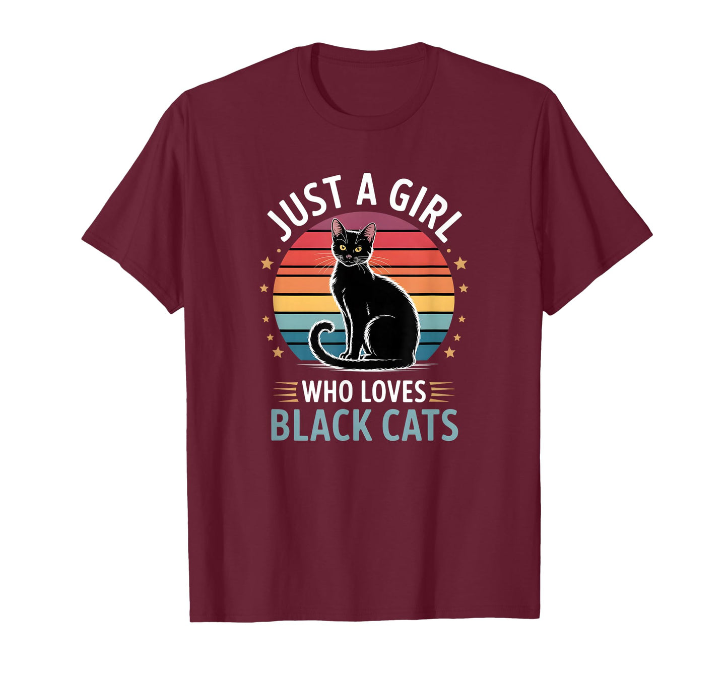 Girls Black Cat T-Shirt