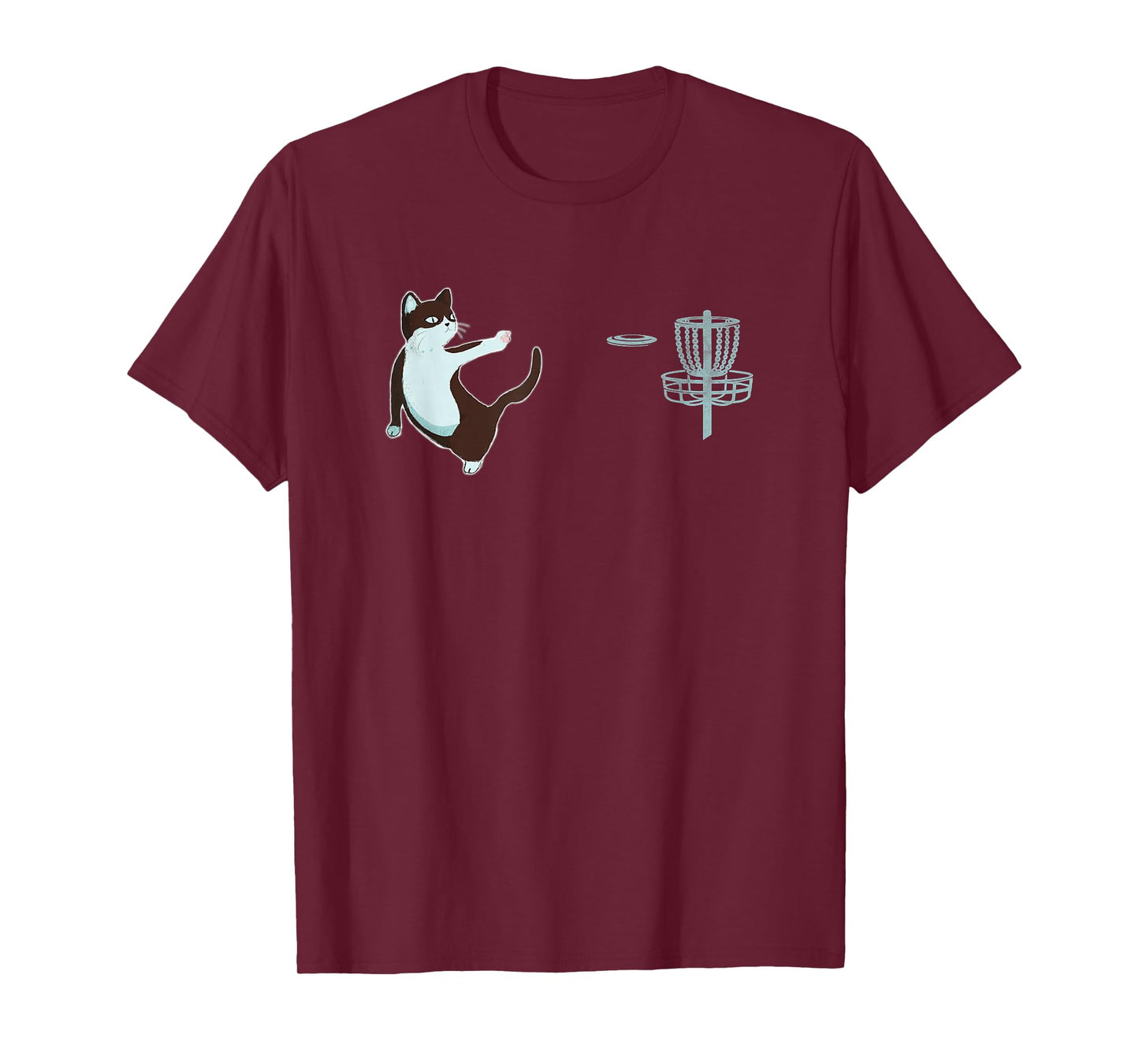 Disc Golf Cat T-Shirt for Men Women Kids