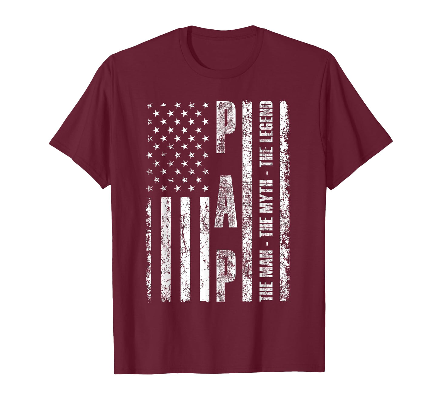 Pap The Man The Myth The Legend US Flag Tshirt
