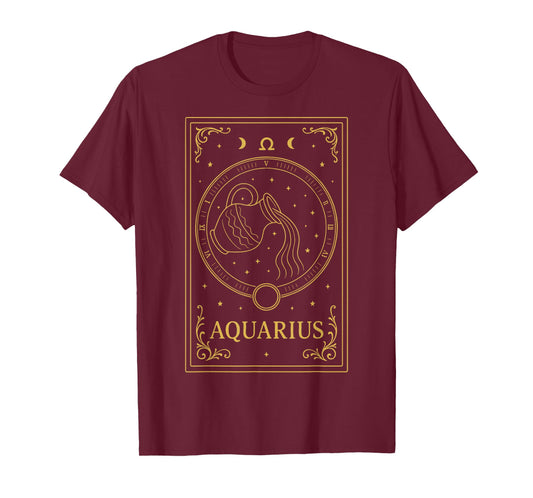 Aquarius Tarot Card T-Shirt