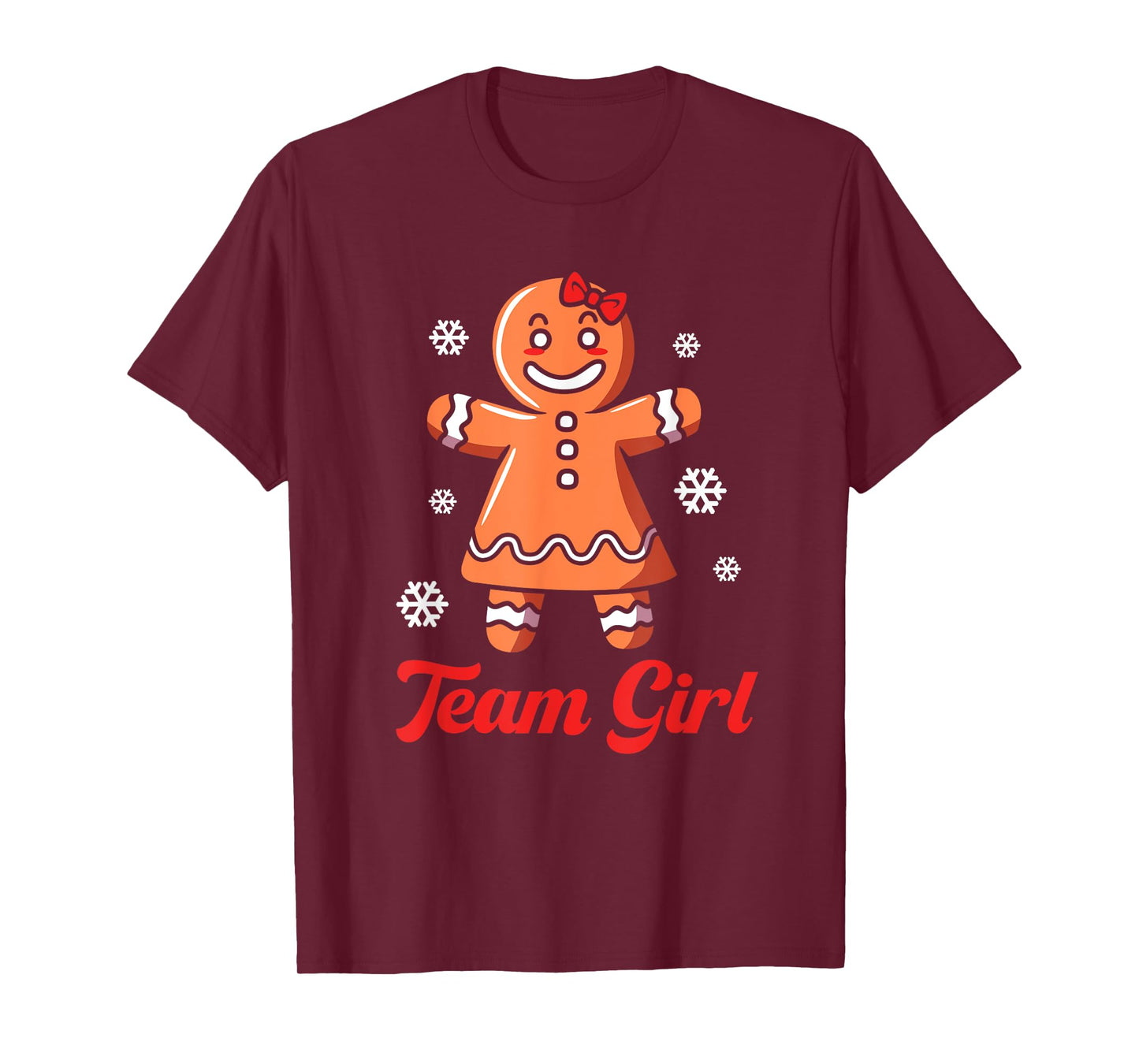Christmas Gingerbread Team Girl Gender Reveal T-Shirt