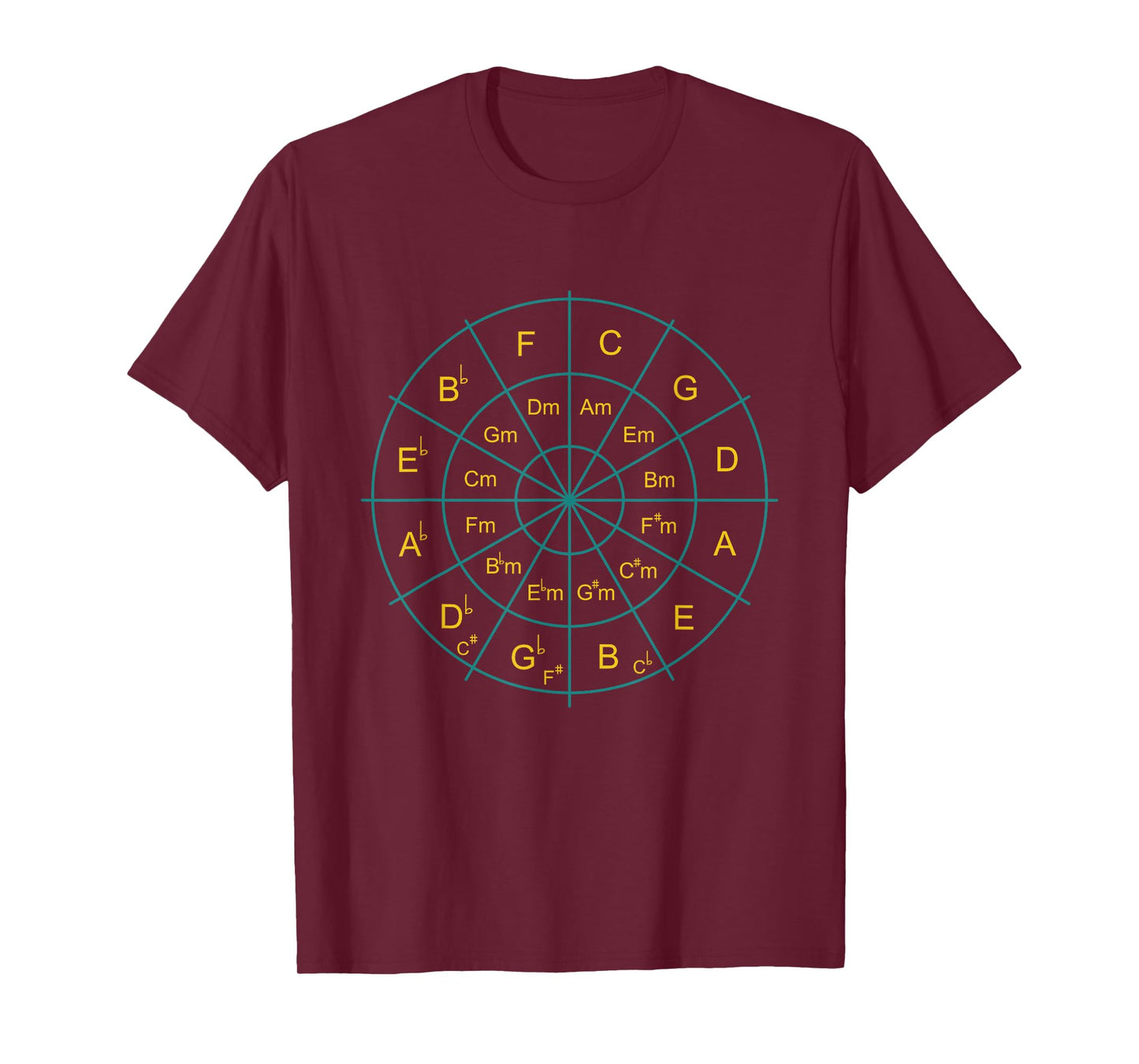 Circle of Fifths Music Teacher Music Student Composer T-Shirt