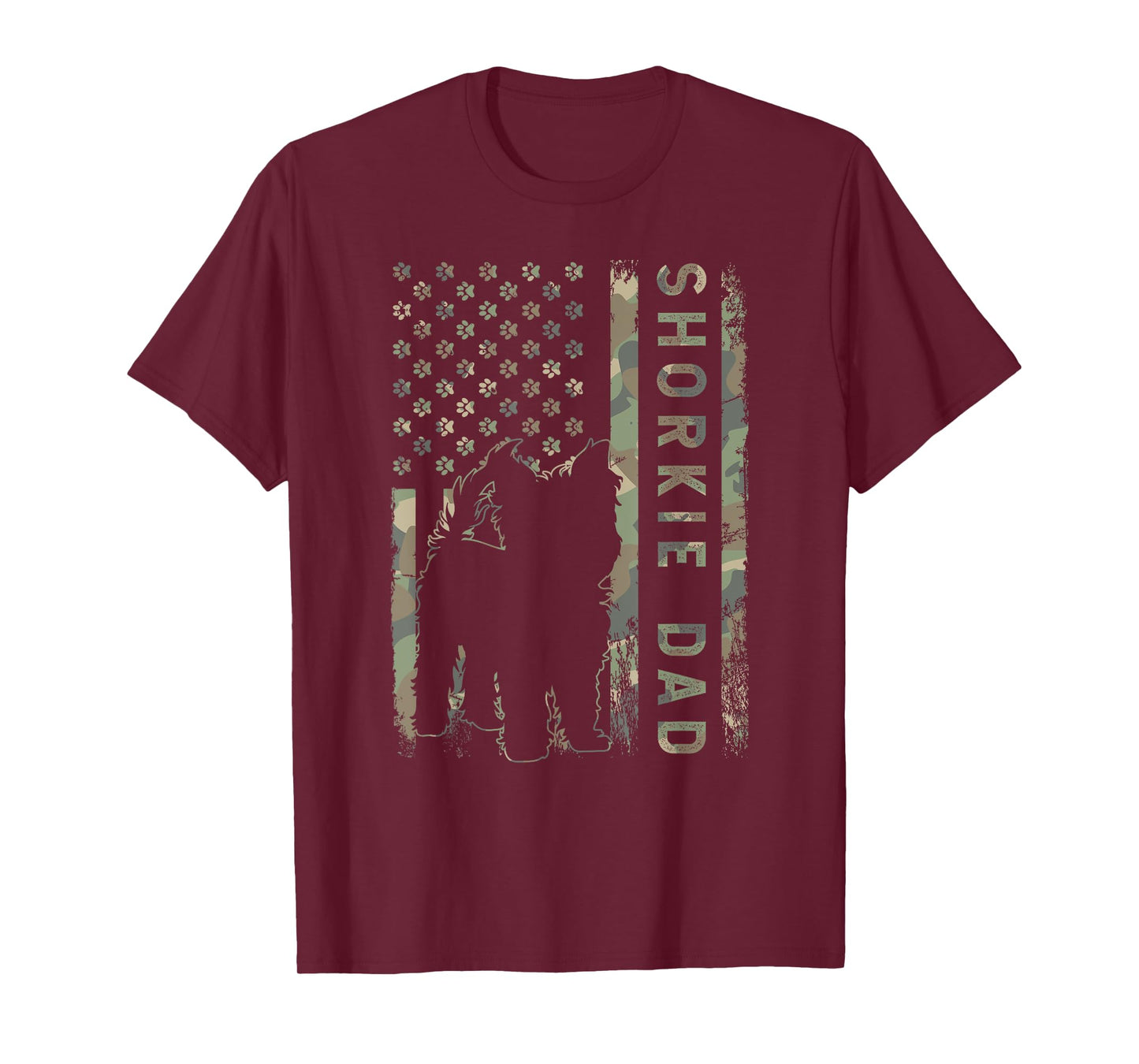 Shorkie Dad USA Flag Dog Owner Women Kids Men T-Shirt