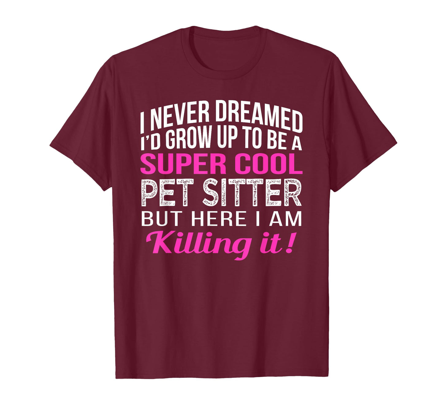 Pet Sitter Shirts Only Unisex-Adults Black 3XL Modern Classic Cotton Short Sleeve Crew Neck T-Shirt