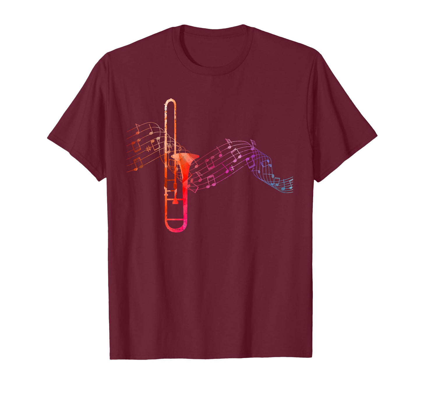 Colourful Trombone Sheet Music Trombone T-Shirt