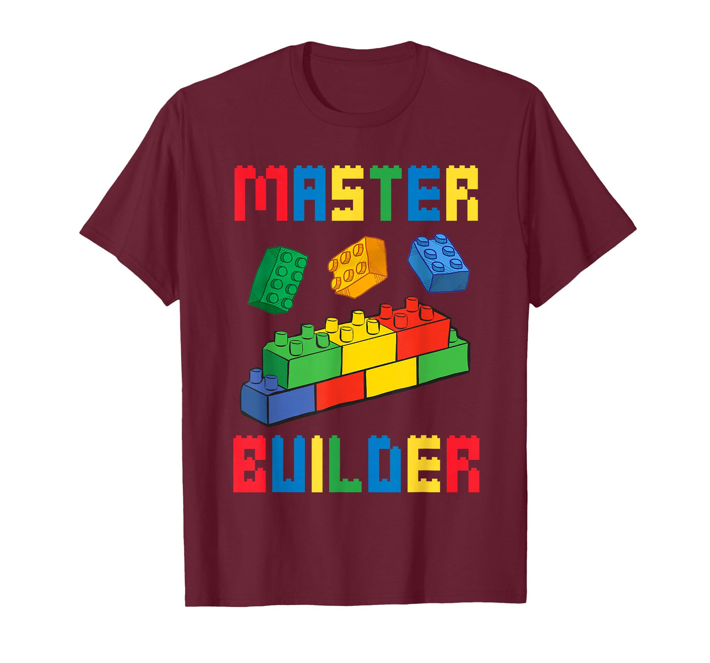 Brick Builder Funny Blocks Building Master Builder Toys Kids T-Shirt Small
