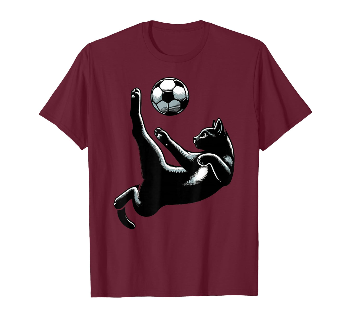 Black Cat Bicycle Kick - Soccer Fans Women Men Kids T-Shirt