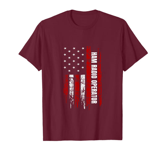 Ham Radio Operator American USA Flag Amateur Radio T-Shirt