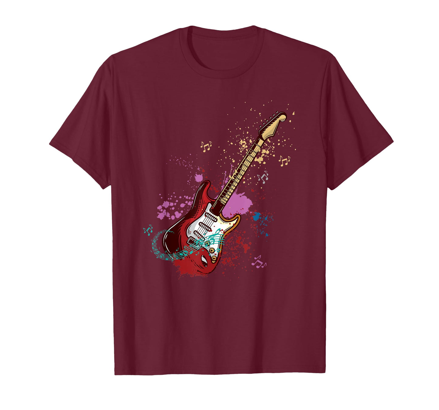 Musician Guitar Musical Notes Guitarist Electric Guitar Fan T-Shirt