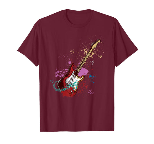 Musician Guitar Musical Notes Guitarist Electric Guitar Fan T-Shirt