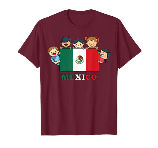 Kids Mexico Flag Hispanic Heritage Month Mexican T-Shirt