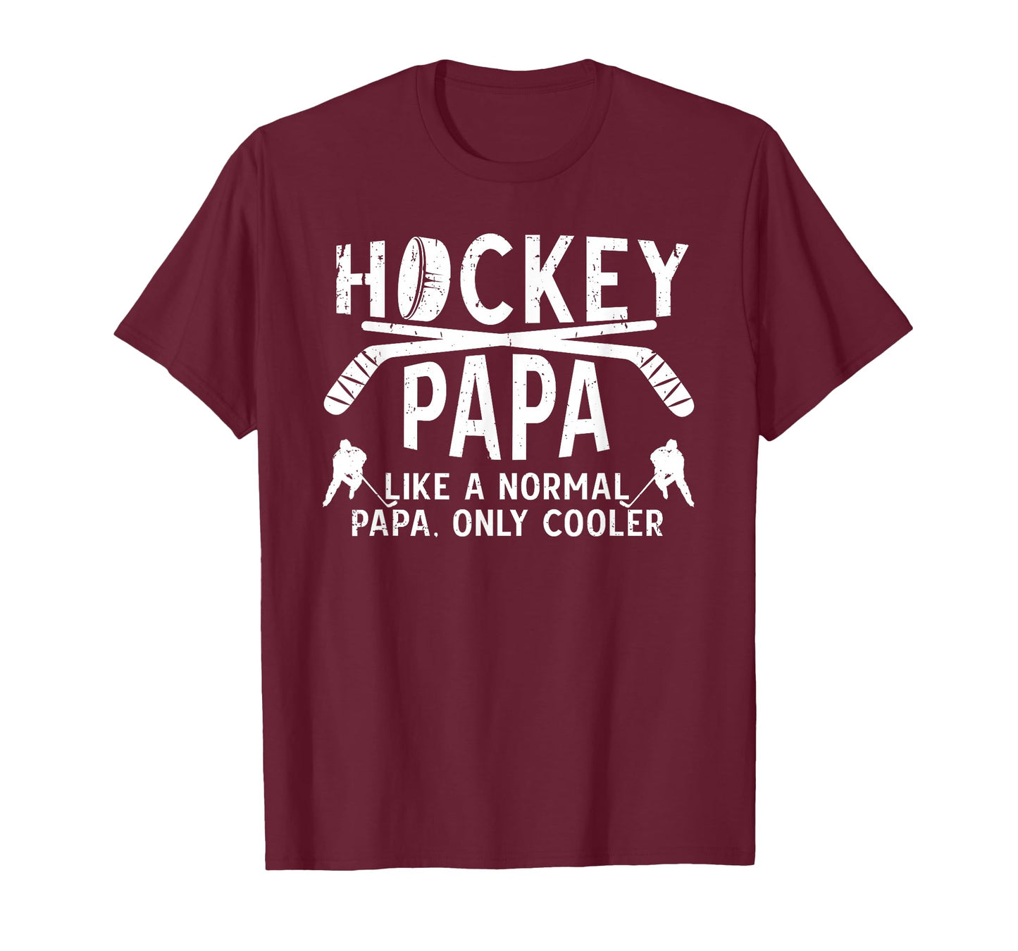 Cool Hockey Papa Grandpa Papa Of A Hockey Player T-Shirt