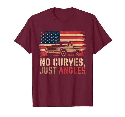 Squarebody No Curves Just Angles Truck Pride T-Shirt