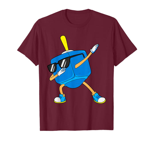 Hanukkah Dabbing Dreidel Dab Jewish Menorah Toddler Kid Boys T-Shirt