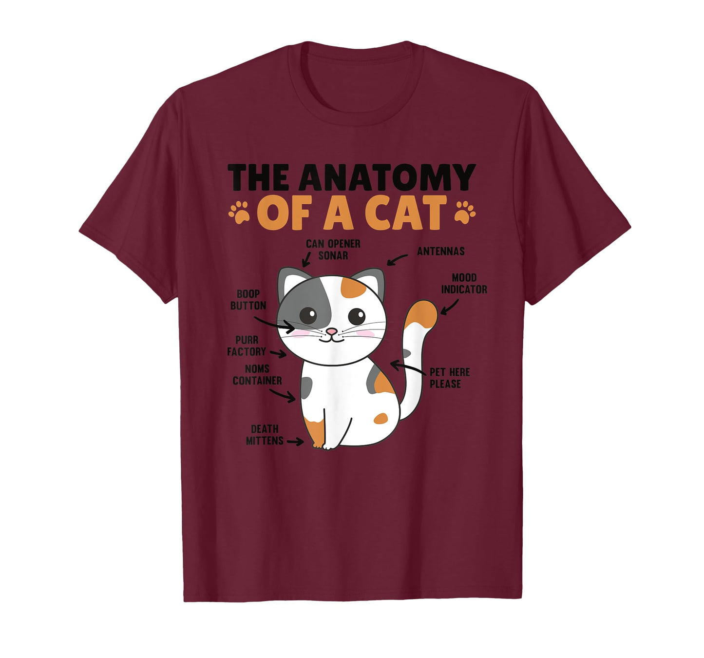 The Anatomy Of A Cat Funny Explanation Of A Cat T-Shirt