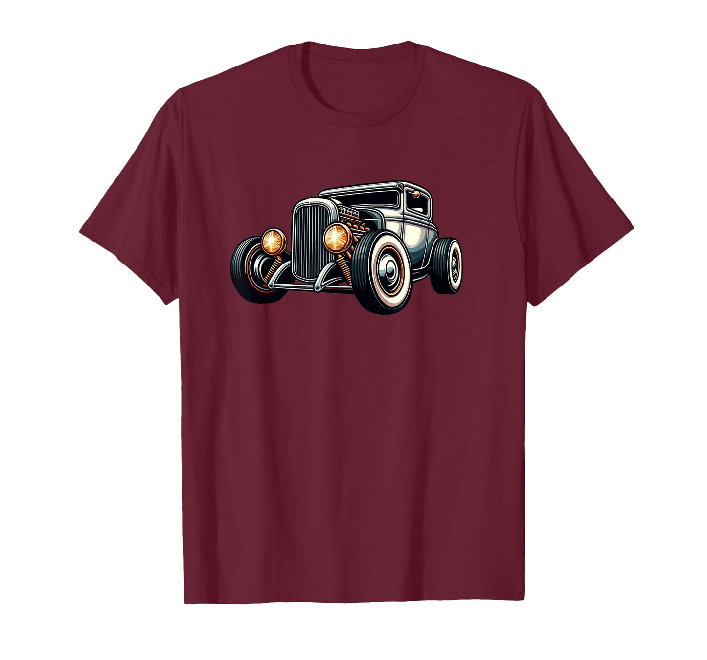Classic Hot Rod Retro Vintage Custom Hotrod Car Illustration T-Shirt