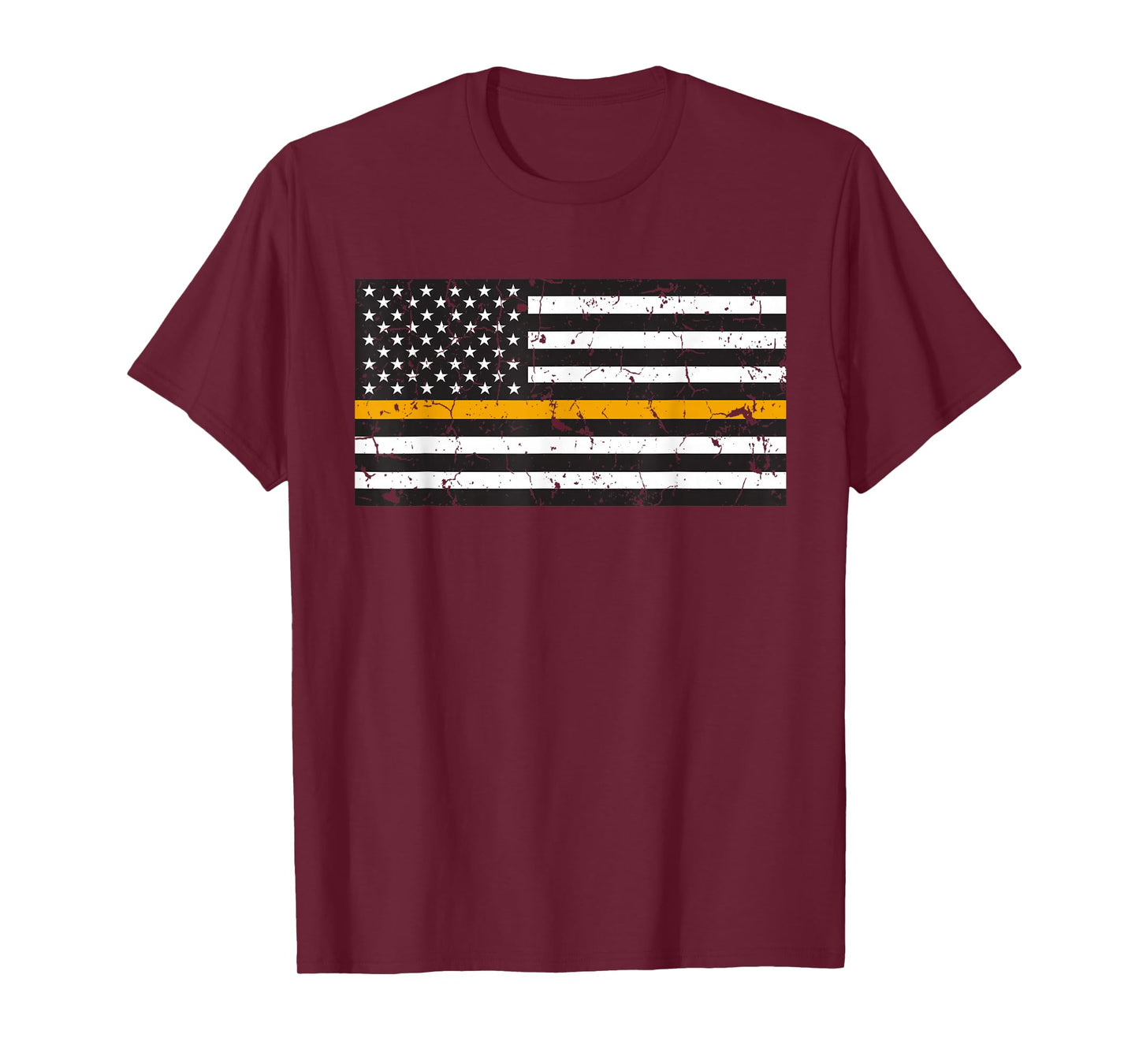 American Flag With Orange Stripe Search And Rescue SAR T-Shirt