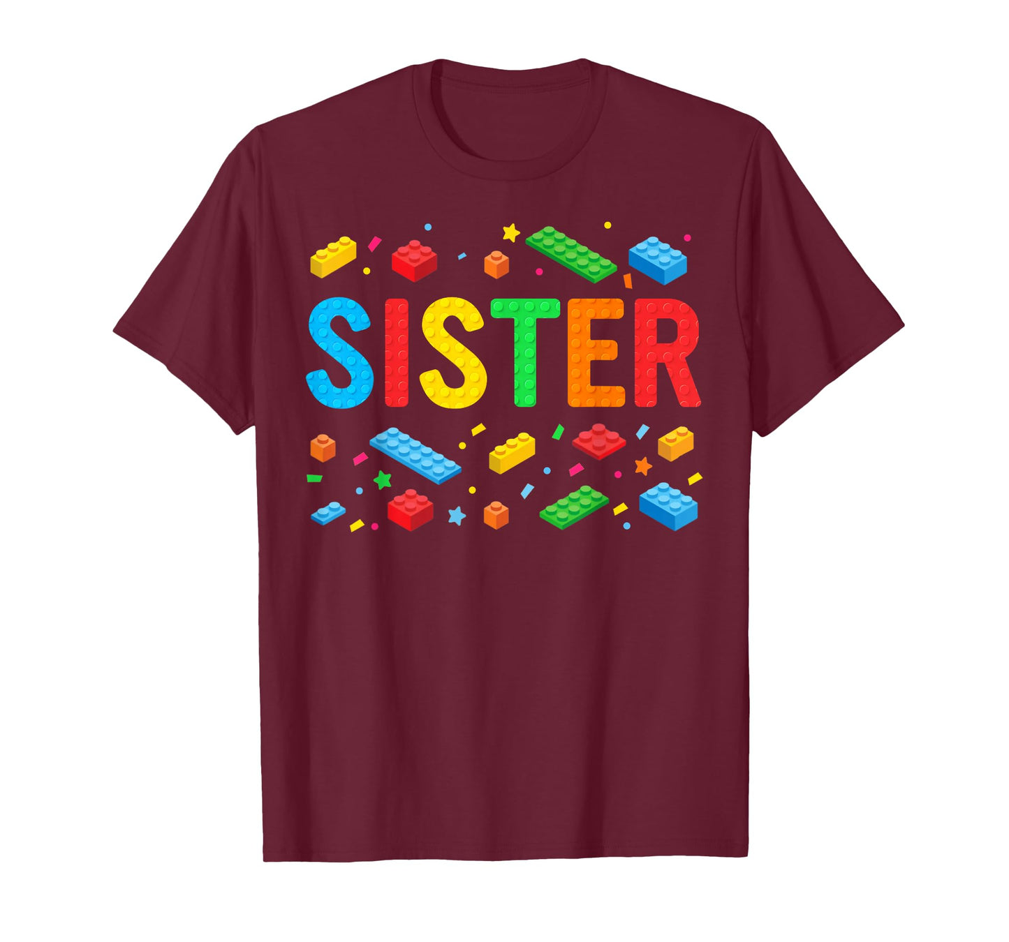 Sister Master Builder Building Bricks Blocks Family Matching T-Shirt