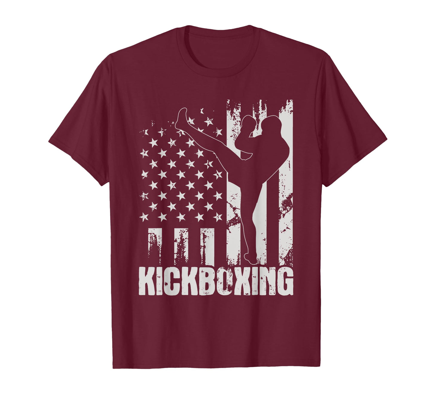 Kickboxing - USA American Flag Kickboxer Combat Self Defense Women Kids Men T-Shirt