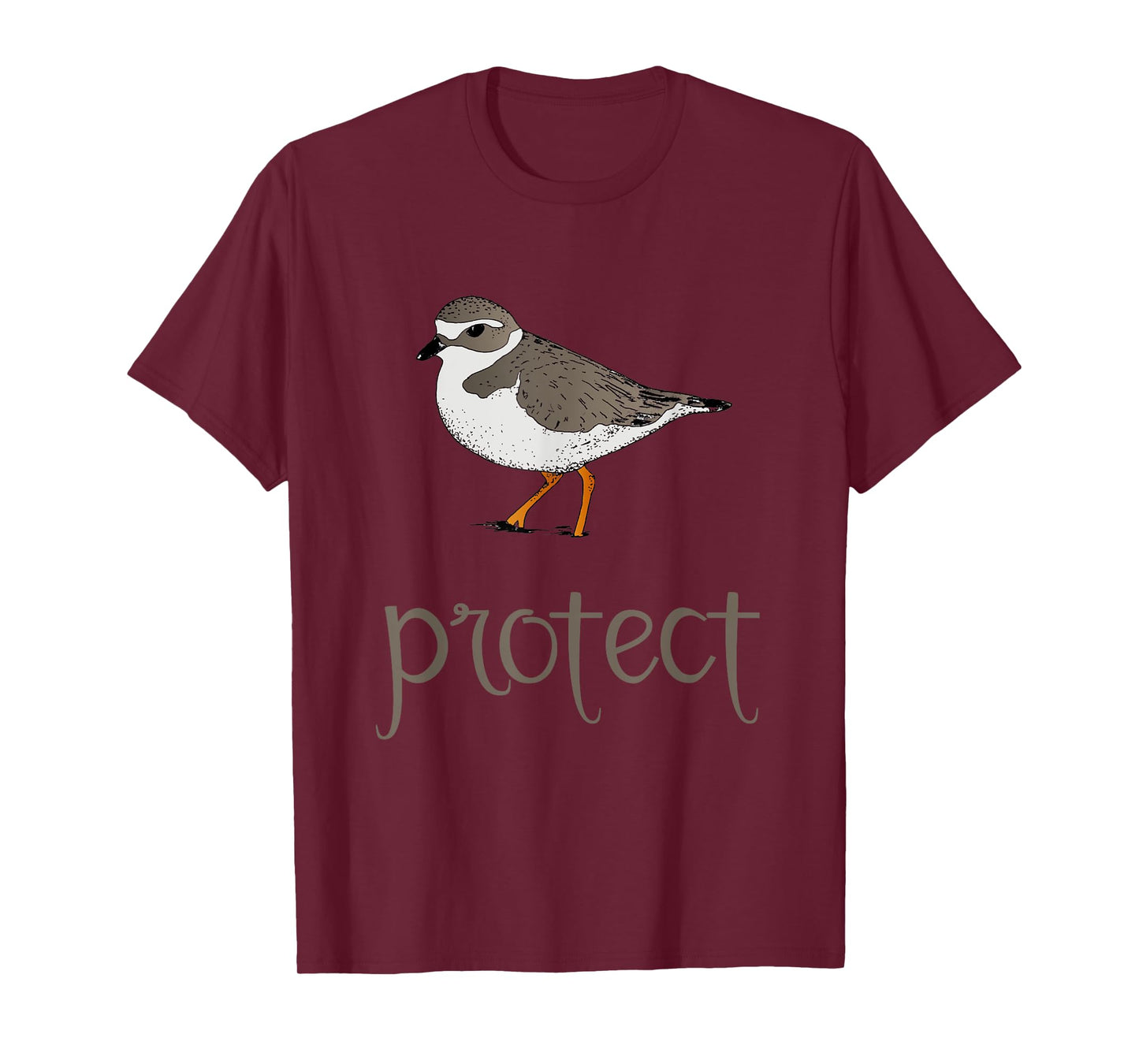 Shore Bird Piping Plover Hand Drawn Marine Illustration T-Shirt