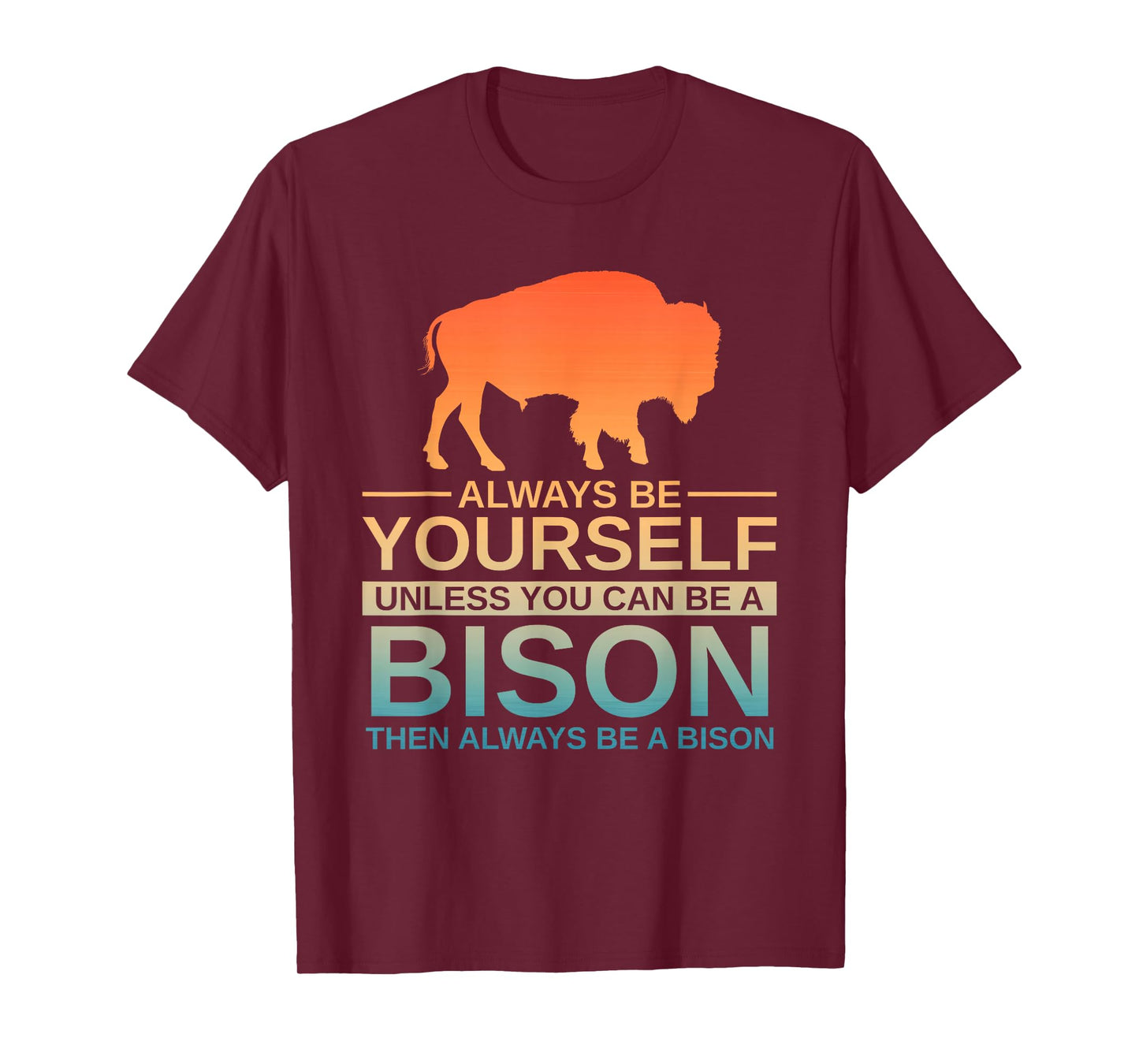 Cool Bison Design for Men Women Buffalo Animal Lovers Bison T-Shirt
