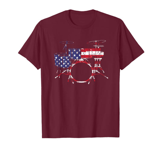 Best Drum Design for Men Women Drum Set Drumming Drummer T-Shirt