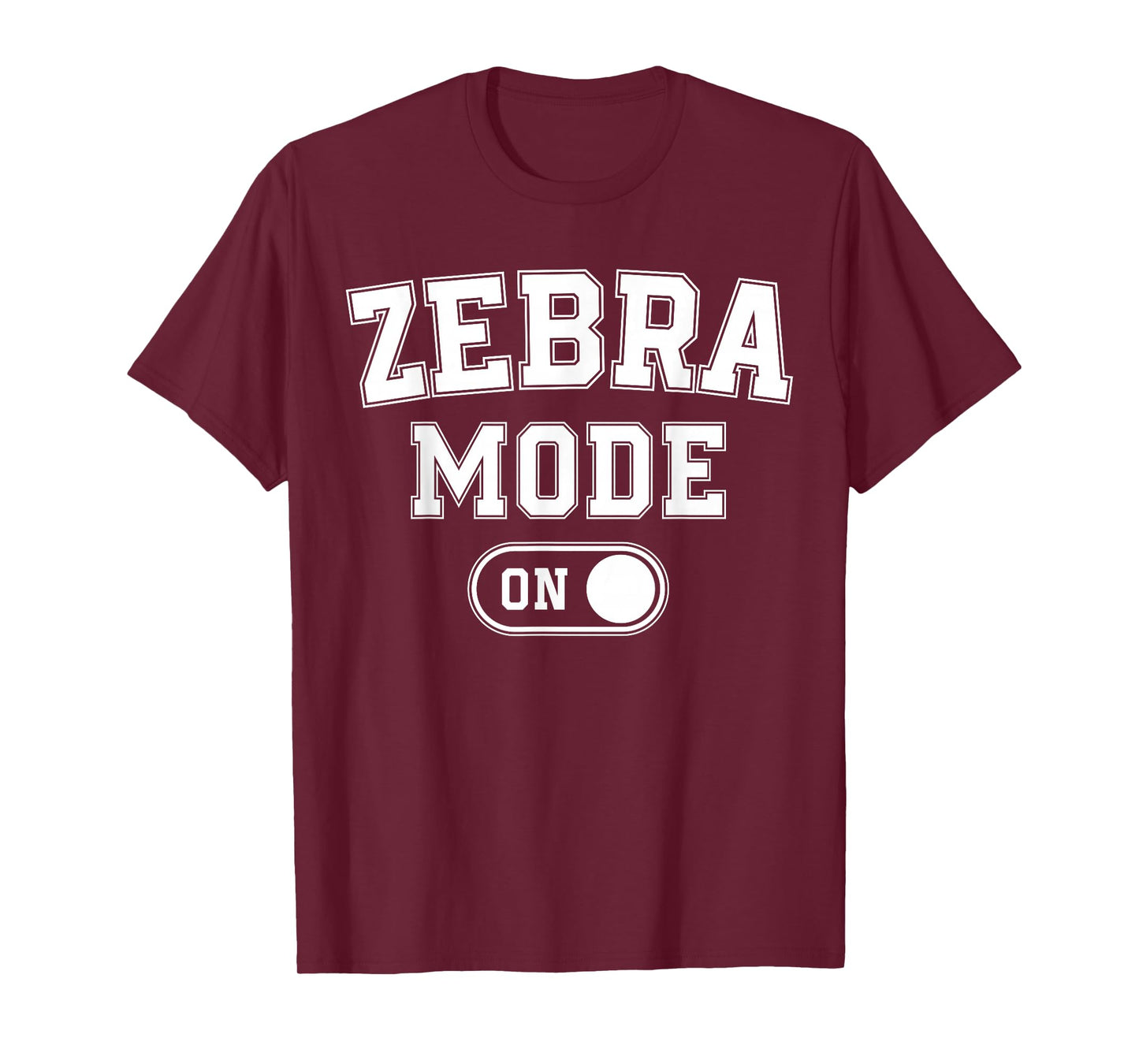 Zebra Mode On Costume Funny Safari Gift Zoo Animal Lover T-Shirt