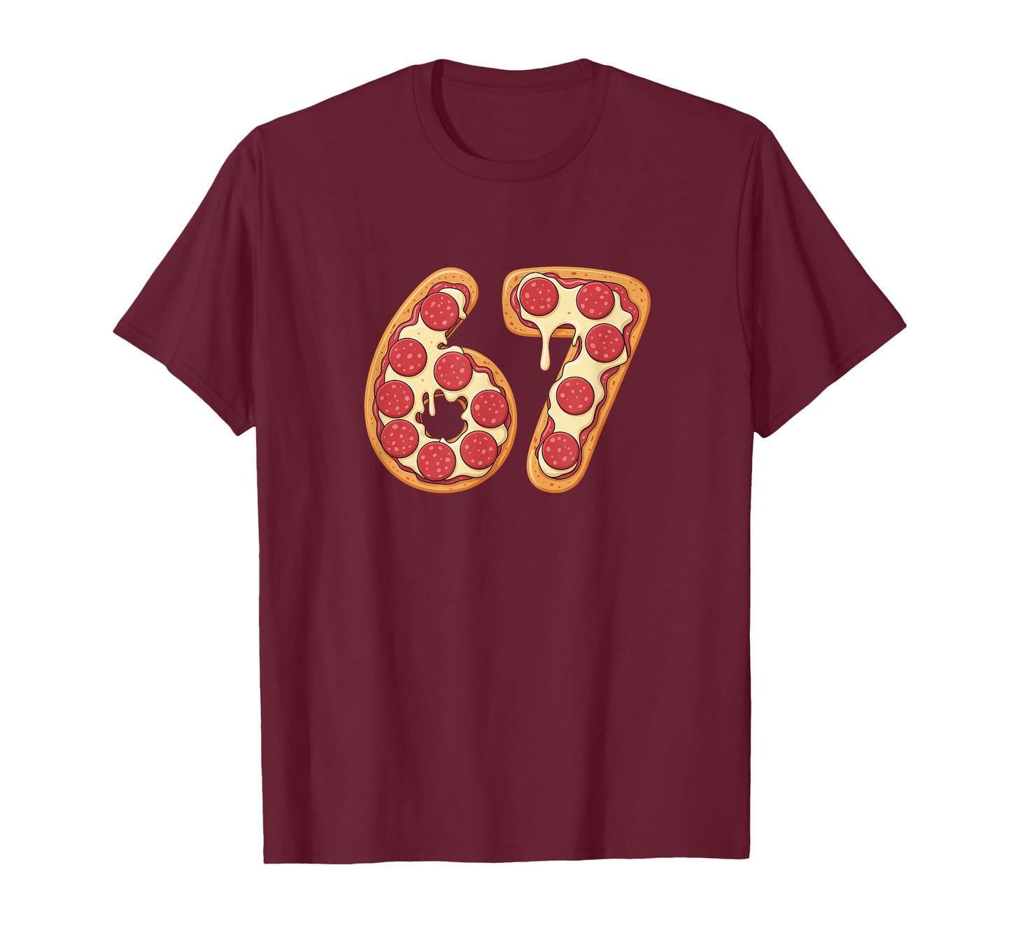 67 Pizza Rizz Meme Funny Six Seven Gen Alpha Slang 6 7 T-Shirt