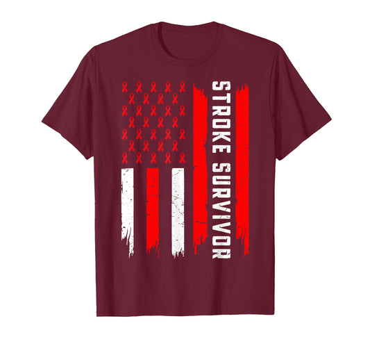 USA Flag Stroke Survivor T-Shirt