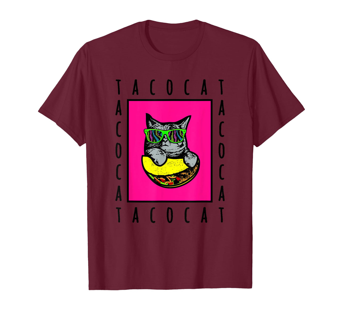 Taco Cat Spelled Backwards Is Taco Cat | Cat in Sunglasses T-Shirt