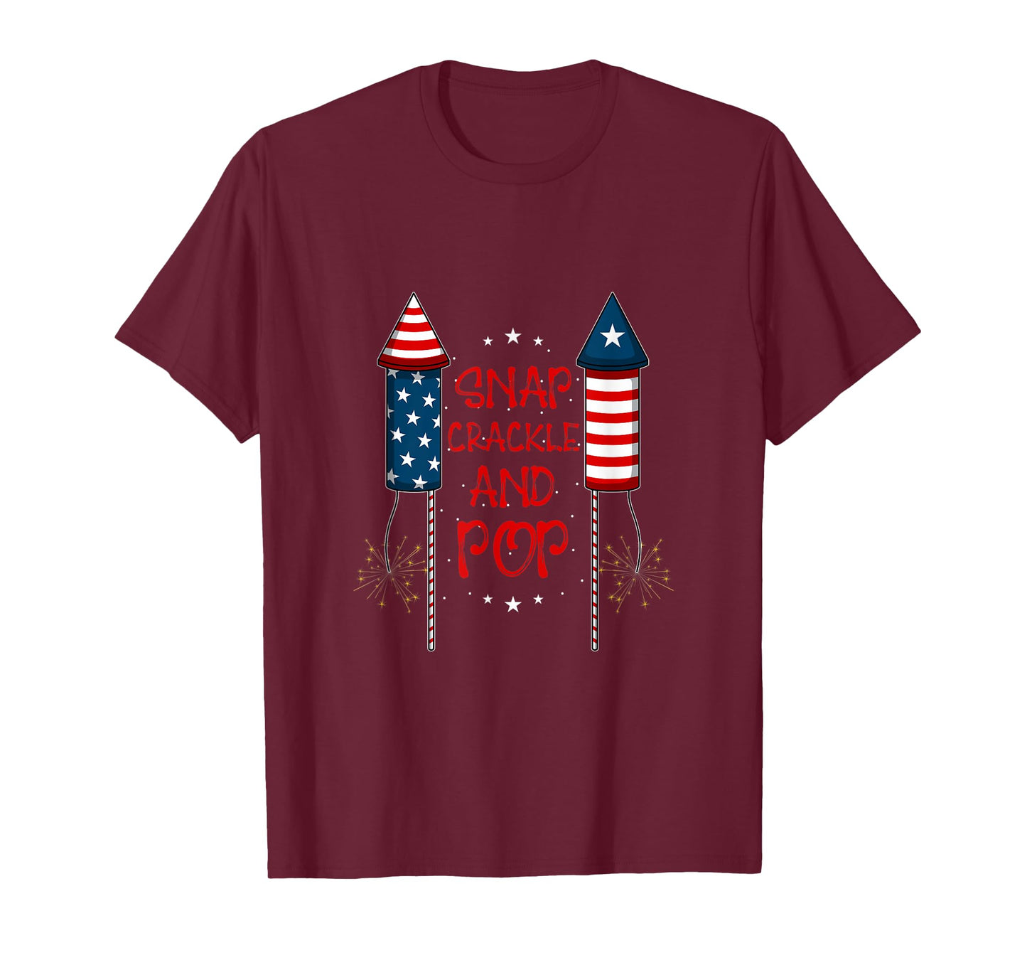 4h of July Fireworks Patriotic American Snap Crackle & Pop Women Men T-Shirt