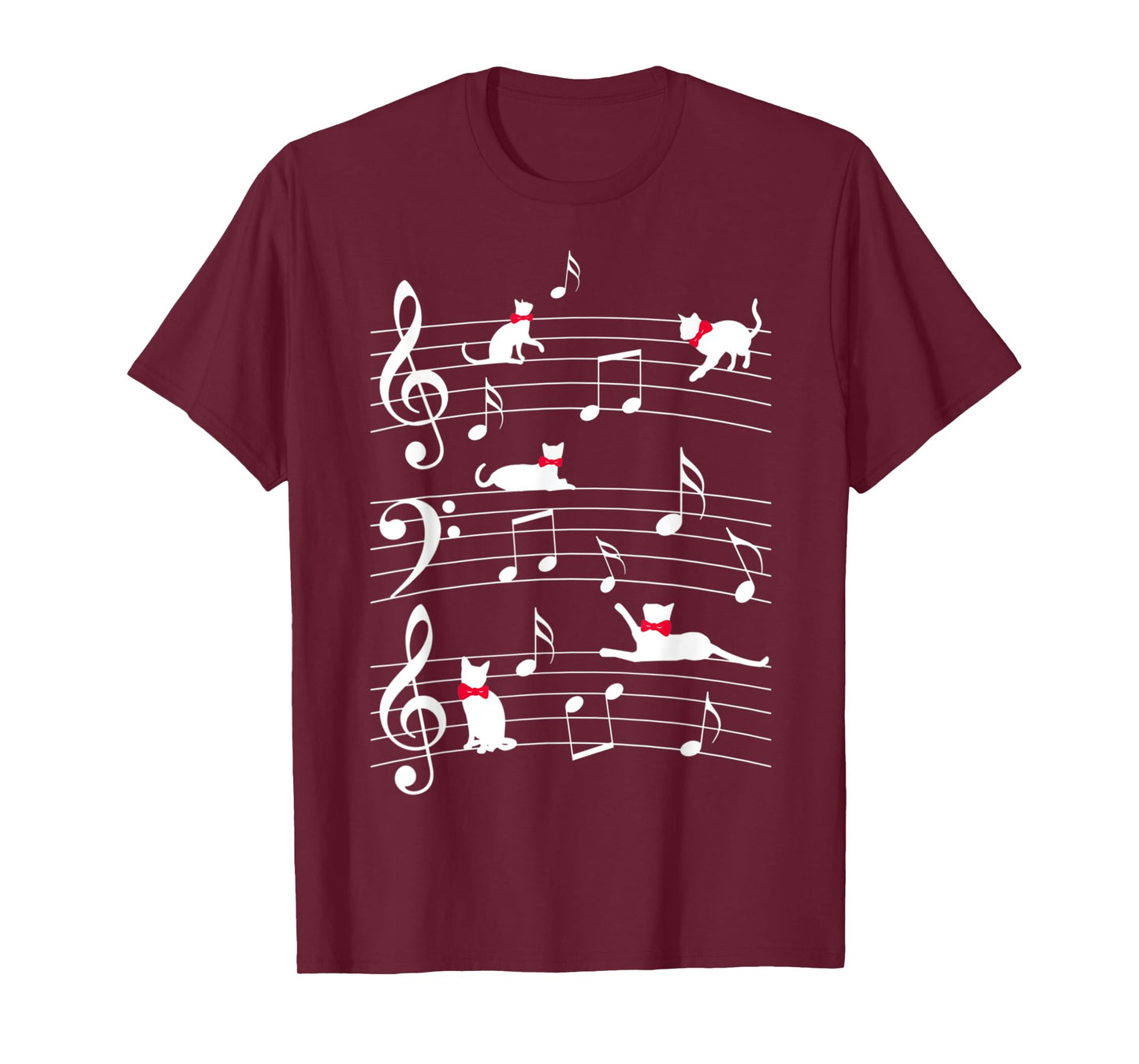 Cute catts play with music notes catt T-Shirt