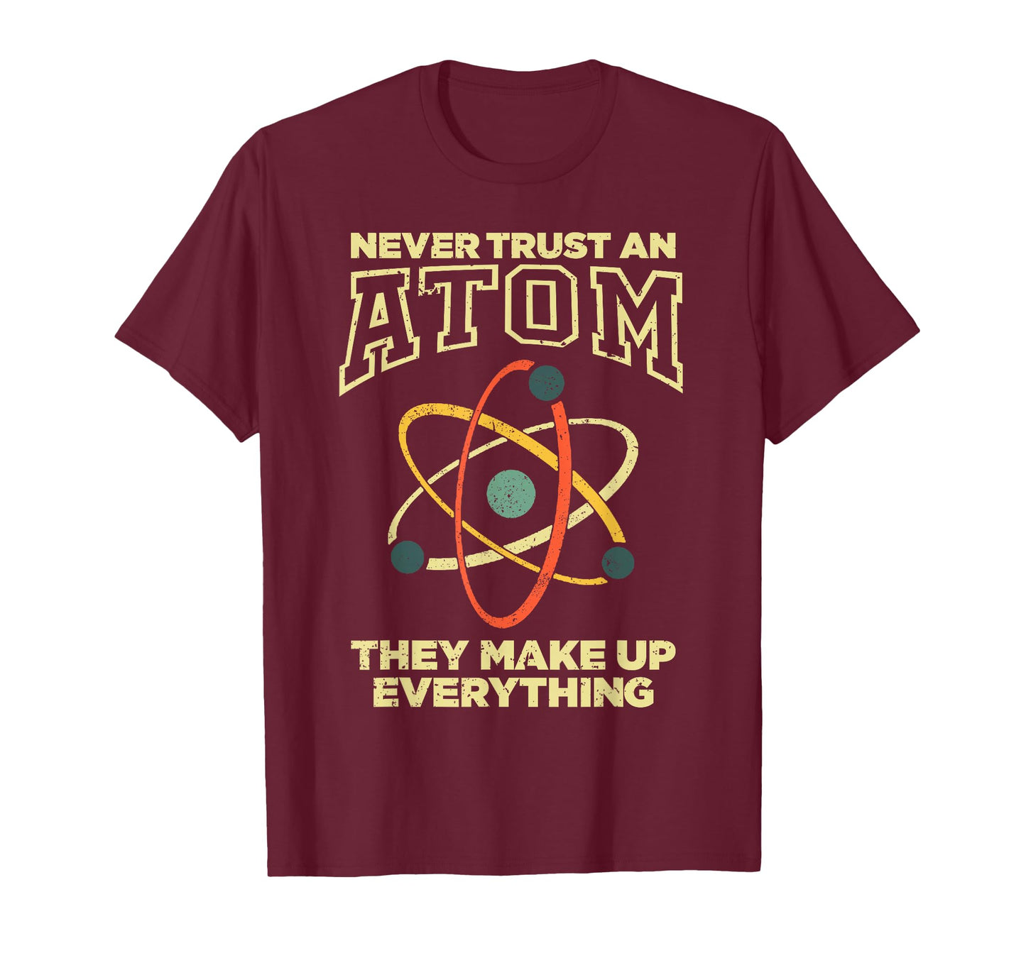Funny Atom Art Men Women Stem Molecule Chemistry Teacher T-Shirt