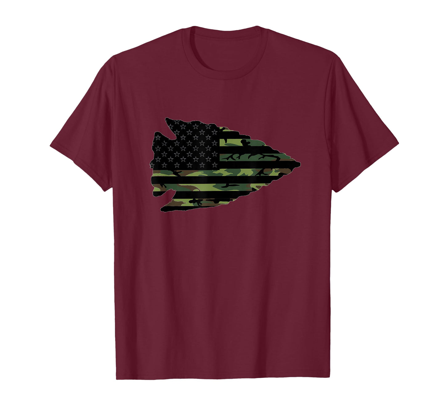 Arrowhead Hunter Camougflage USA Flag Arrowhead Hunting T-Shirt