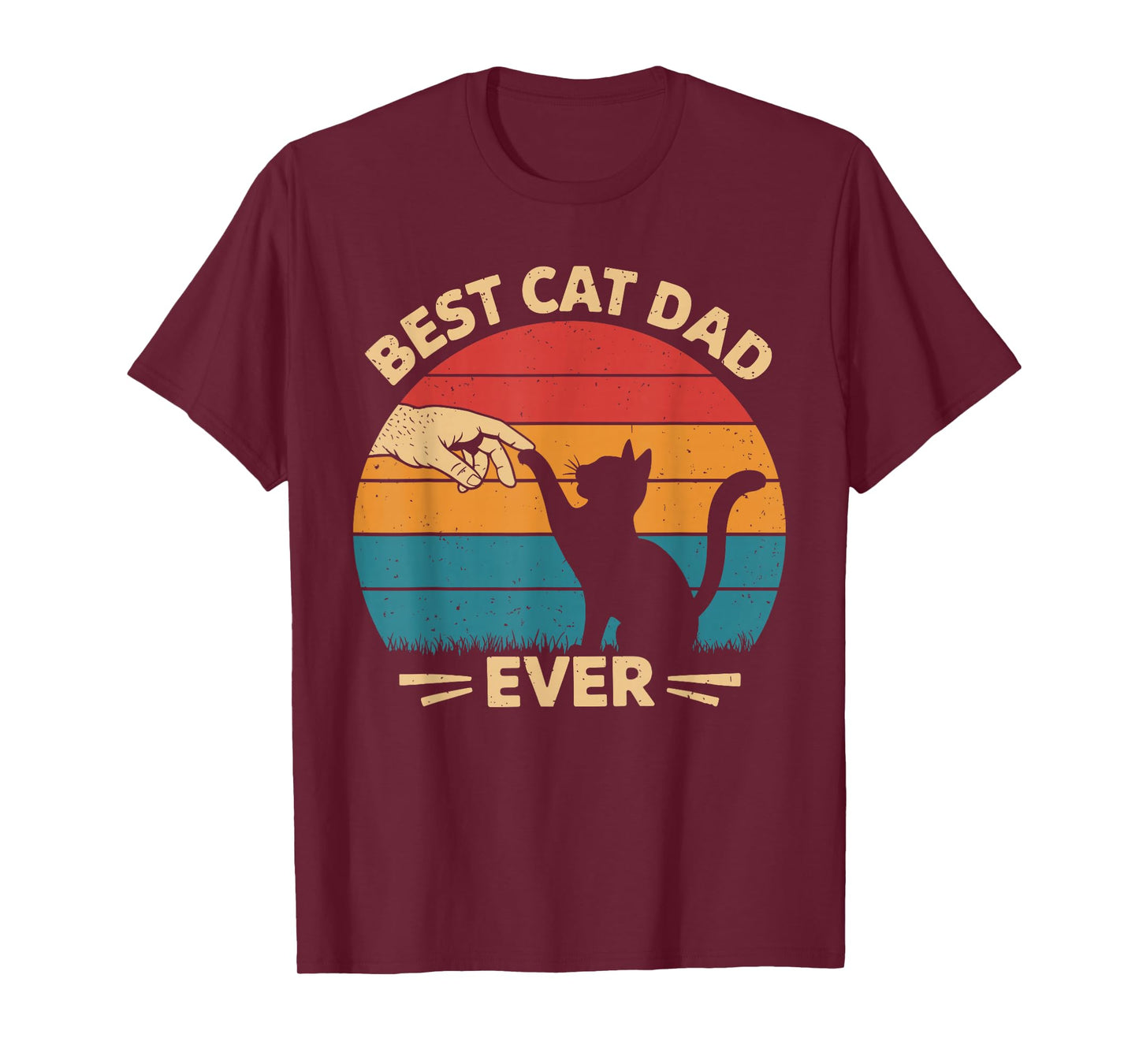 Best Cat Dad Ever | Retro Funny Cat Owner Lover Fathers Day T-Shirt