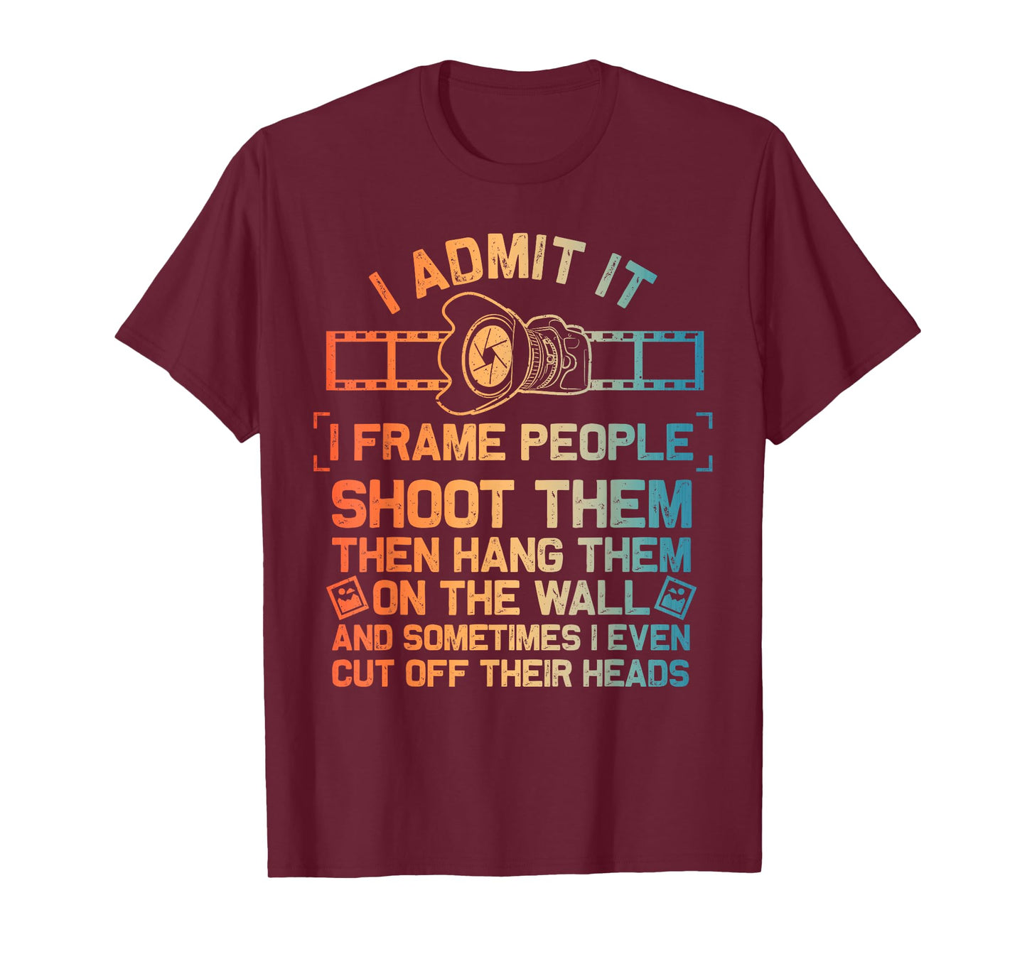 Cool Photographer Design For Men Women Camera Photography T-Shirt
