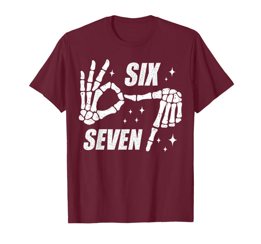 Cool Six Seven Number Gen Alpha Slang 6 7 Trending Meme T-Shirt